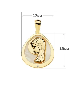 Medalla Comunion Oro 18K Virgen Niña Nacar Gota<Alda Joyeros Cheap