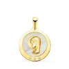 Medalla Comunion Oro 18K Virgen Niña Nacar<Alda Joyeros Fashion