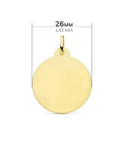 Medalla Corazon De Jesus Oro 18K 26 Mm Bisel<Alda Joyeros New