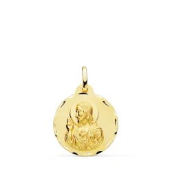 Medalla Corazon De Jesus Oro 18K 20 Mm Tallada<Alda Joyeros New