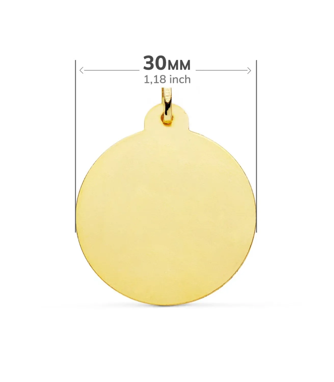 Medalla Corazon De Jesus Oro 18K 30 Mm Bisel<Alda Joyeros Outlet