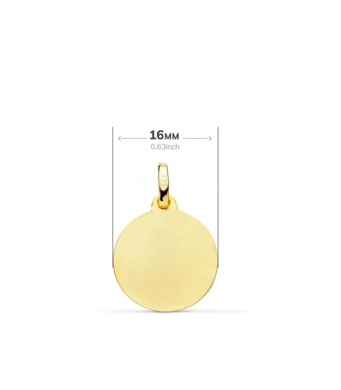 Medalla Corazon De Jesus Oro 18K 16 Mm Bisel<Alda Joyeros Hot
