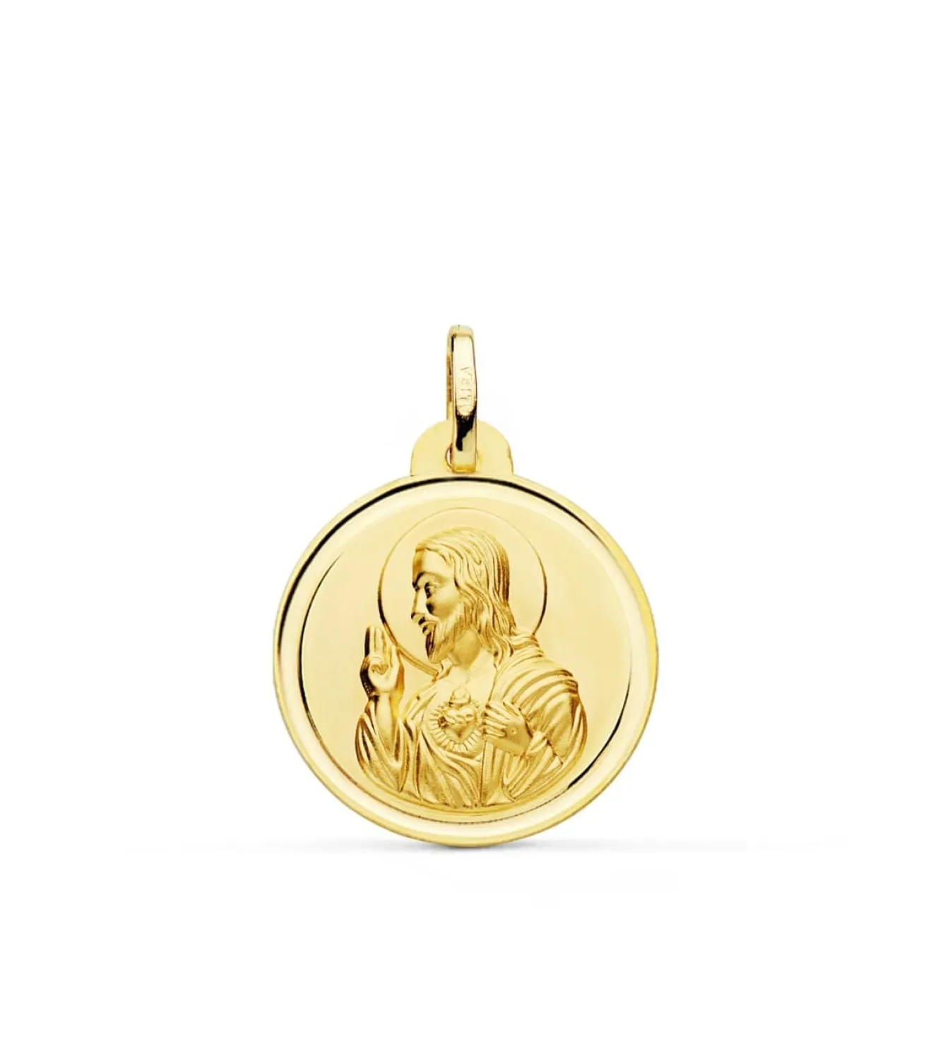 Medalla Corazon De Jesus Oro 18K 22 Mm Bisel<Alda Joyeros Flash Sale