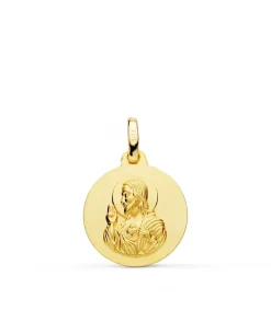 Medalla Corazon De Jesus Oro Amarillo 18 K 16 Mm<Alda Joyeros Store