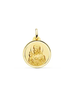 Medalla Corazon De Jesus Oro 18K 20 Mm Bisel<Alda Joyeros Clearance