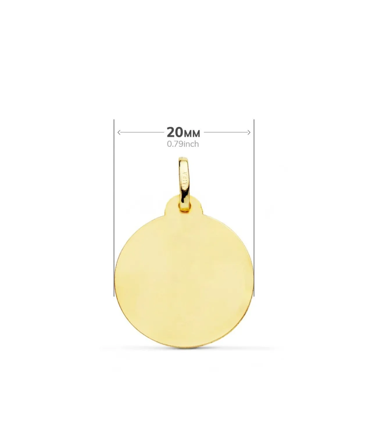 Medalla Corazon De Jesus Oro 18K 20 Mm Bisel<Alda Joyeros Clearance