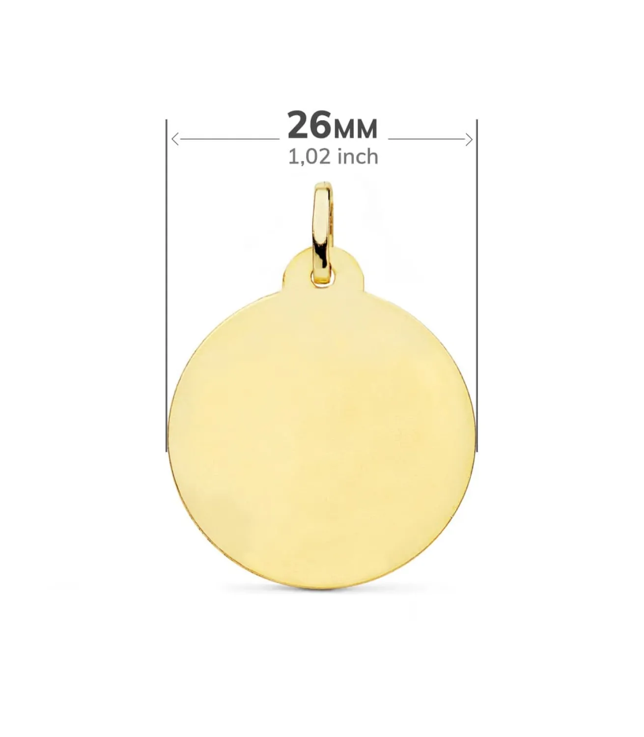 Medalla Corazon De Jesus Oro 18K 26 Mm Calada<Alda Joyeros New