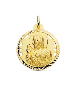 Medalla Corazon De Jesus Oro 18K 30 Mm Calada<Alda Joyeros Outlet