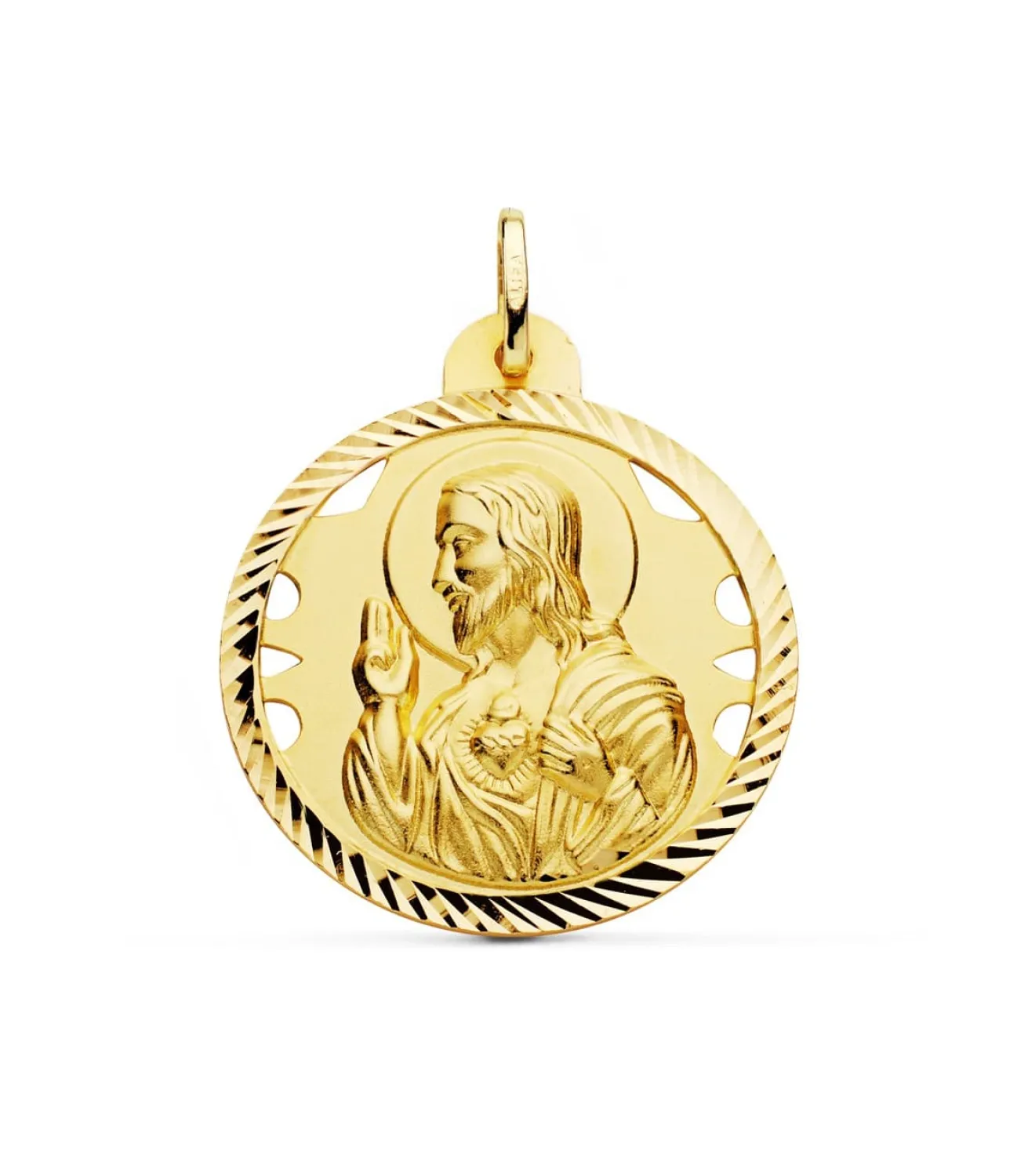 Medalla Corazon De Jesus Oro 18K 30 Mm Calada<Alda Joyeros Outlet