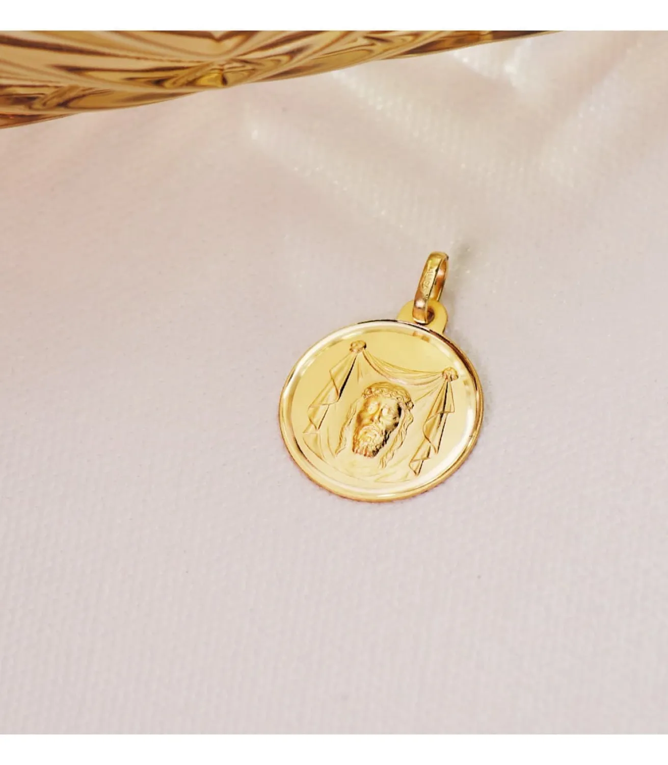 Medalla Cristo Santa Faz Oro 18K 18Mm Bisel<Alda Joyeros Flash Sale
