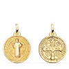 Medalla De San Benito Oro 18K Mate Y Brillo 18Mm<Alda Joyeros Best