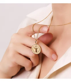 Medalla De San Benito Oro 18K Mate Y Brillo 18Mm<Alda Joyeros Best