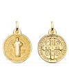 Medalla De San Benito Oro 18K Mate Y Brillo 24Mm<Alda Joyeros Discount