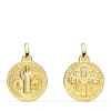 Medalla Escapulario San Benito Monje Oro 18K 16Mm<Alda Joyeros Discount