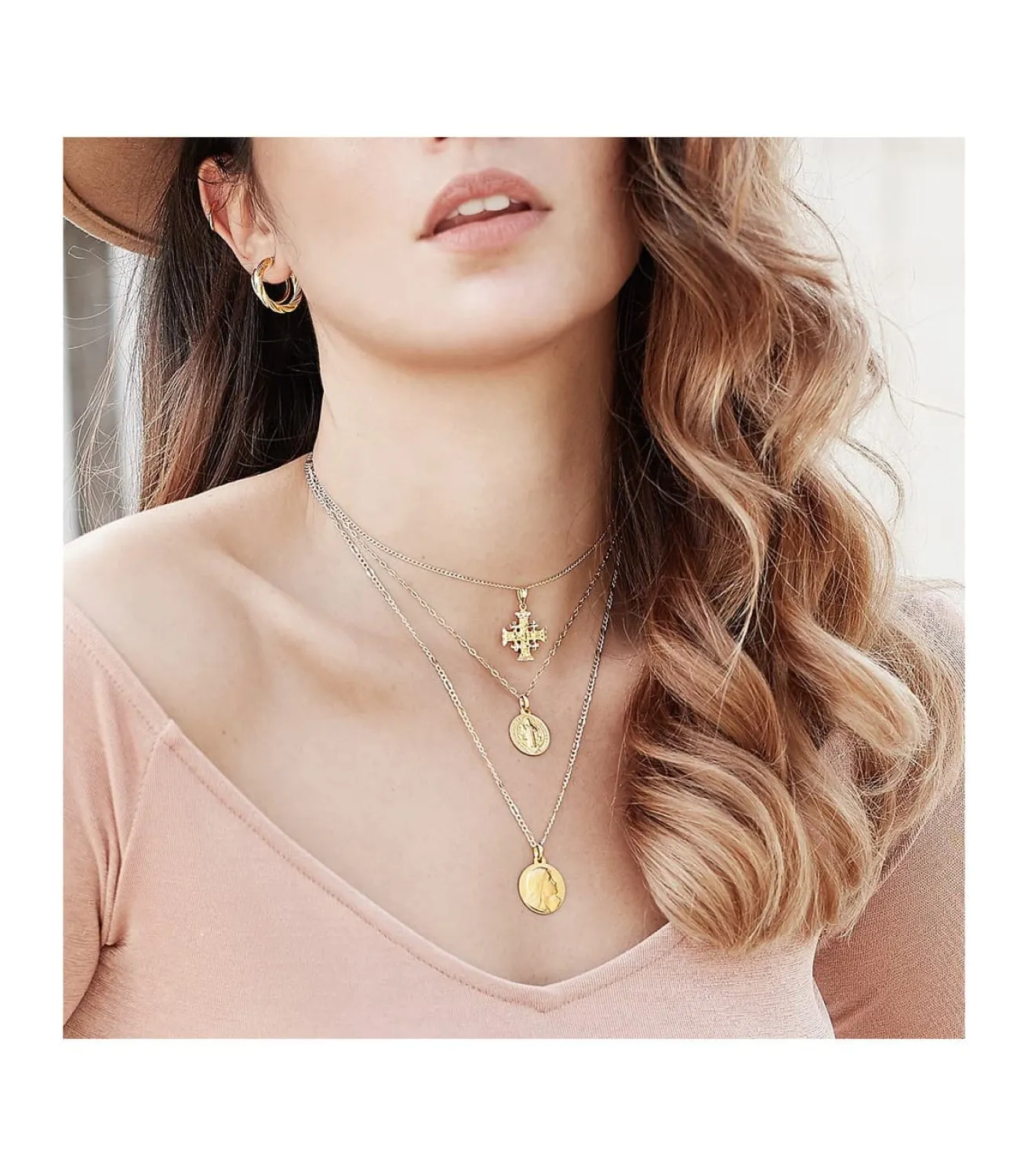 Medalla Escapulario San Benito Monje Oro 18K 16Mm<Alda Joyeros Discount