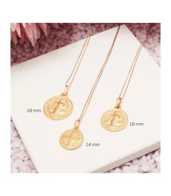 Medalla Escapulario San Benito Monje Oro 18K 16Mm<Alda Joyeros Discount