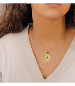 Medalla Estrella Oro Amarillo 18K 27 Mm Greca<Alda Joyeros New