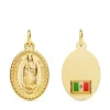 Medalla Guadalupe Bandera Mexico Oro 18K 18Mm Oval<Alda Joyeros Online