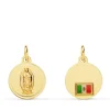 Medalla Guadalupe Bandera Mexico Oro 18K 16Mm Bisel<Alda Joyeros Clearance