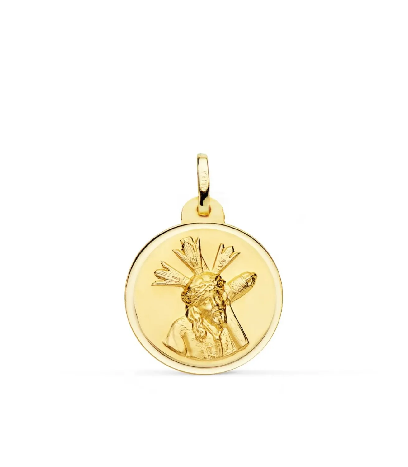 Medalla Jesus Del Gran Poder 18K 20Mm Bisel<Alda Joyeros Outlet
