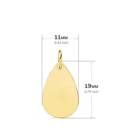 Medalla 18K Virgen Niña Gota Brillo 19Mm<Alda Joyeros Cheap