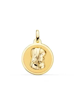 Medalla 18Kt 18Mm Virgen Niña Rezando Brillo<Alda Joyeros Online