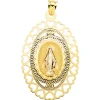 Medalla Milagrosa Corazones Oro 18K 50Mm<Alda Joyeros Store
