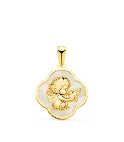 Medalla Nacar Ángel Y Paloma Oro Amarillo 18K<Alda Joyeros Store