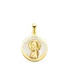 Medalla Nacar Virgen Niña Oro 18K 15 Mm<Alda Joyeros Outlet