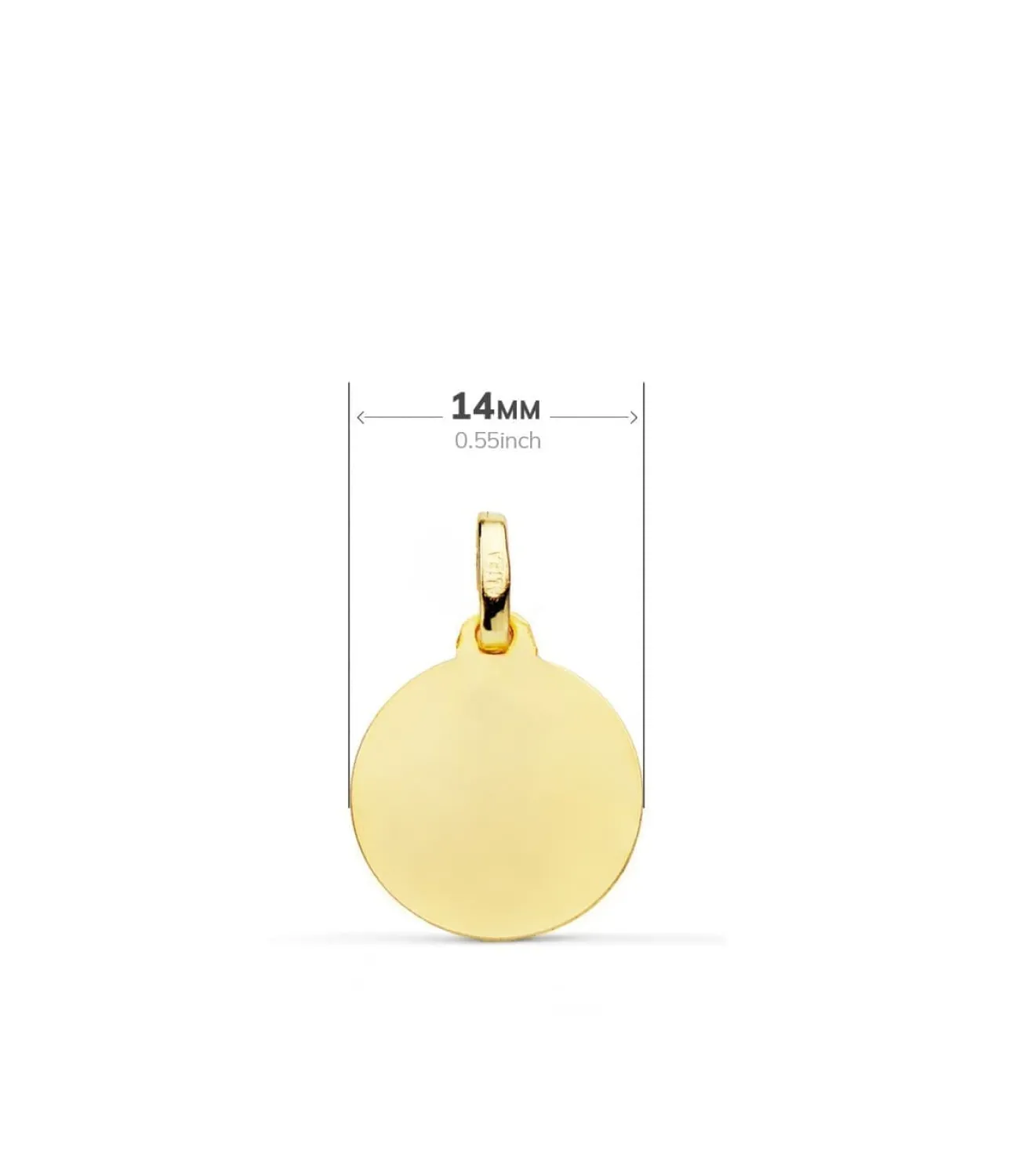 Medalla Ángel Y Pajaro Oro Amarillo 18K 14Mm Bisel<Alda Joyeros Hot