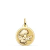 Medalla Ángel Y Pajaro Oro Amarillo 18K 16Mm Brillo<Alda Joyeros Discount