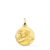 Medalla Niña Ángel Oro 18K 16Mm Mate<Alda Joyeros Online