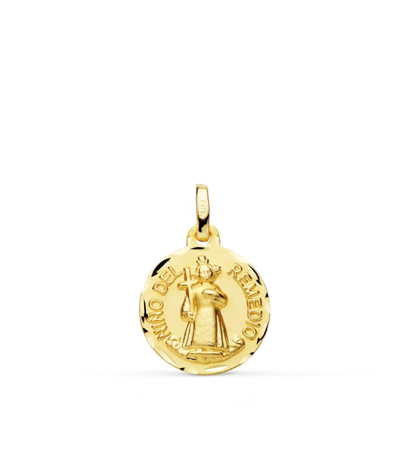Medalla Nino Del Remedio Oro 18K 16Mm Tallado<Alda Joyeros Outlet
