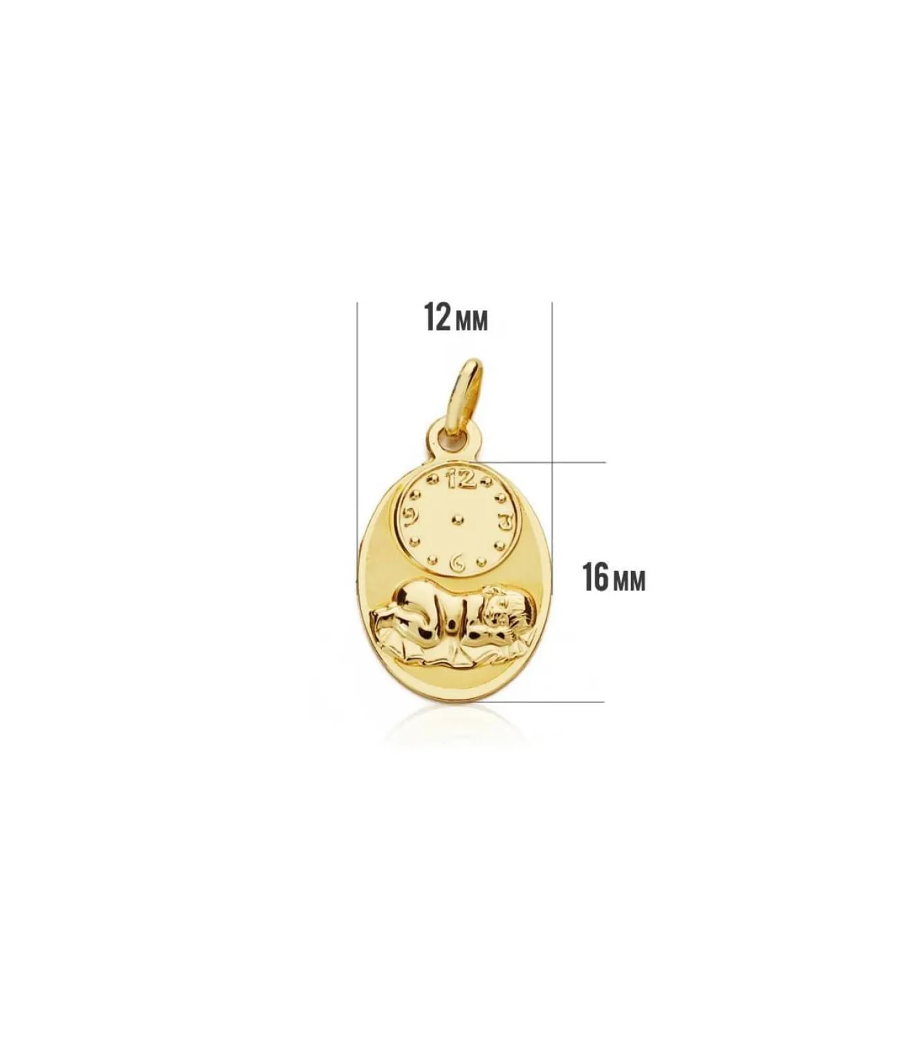 Medalla Nino Y Reloj Oval Oro 18K 16Mm<Alda Joyeros Best Sale