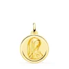 Medalla Oro 18K Bisel Virgen Niña 18Mm<Alda Joyeros Best
