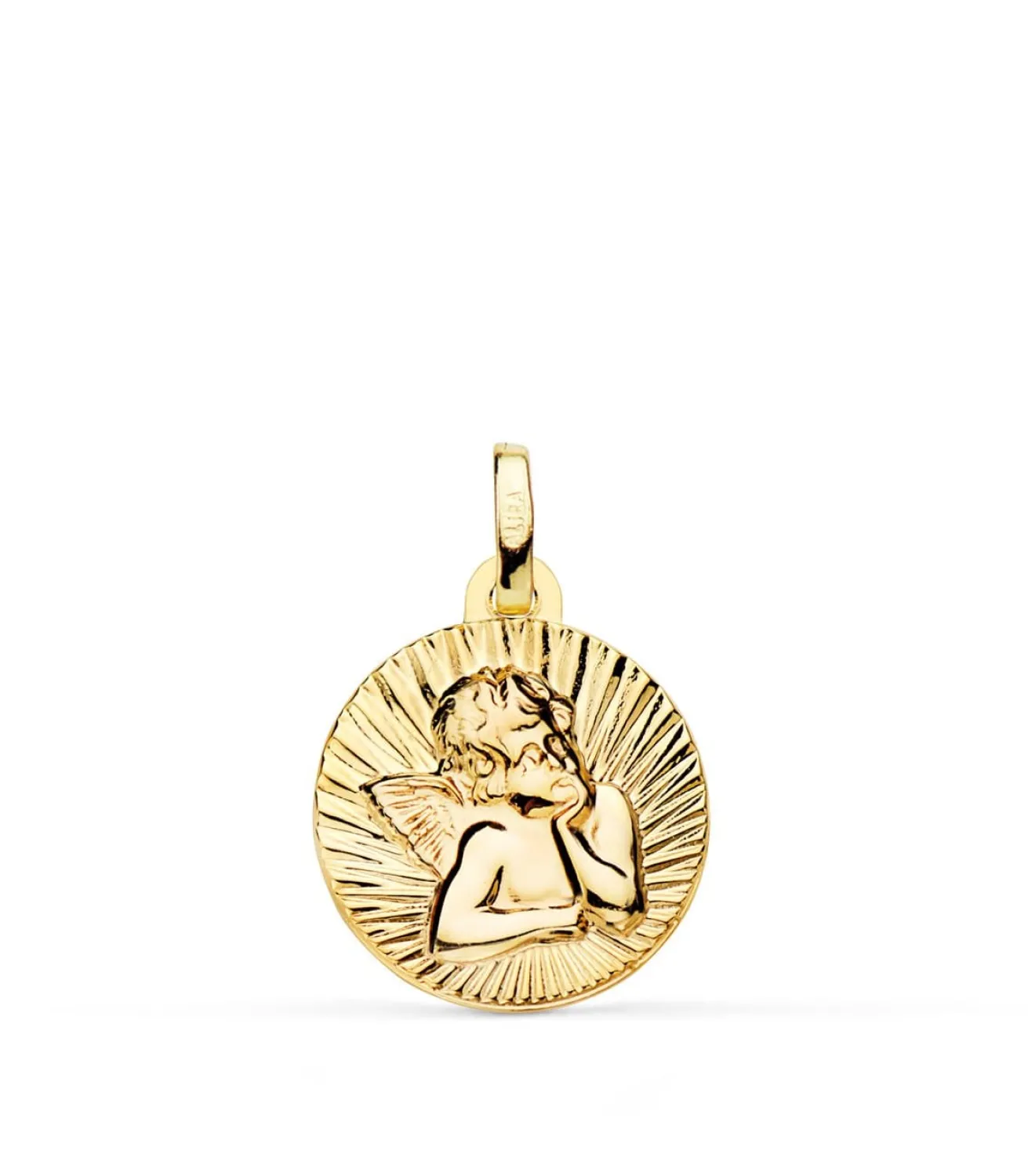 Medalla Oro 18K Ángelito 14Mm<Alda Joyeros Hot