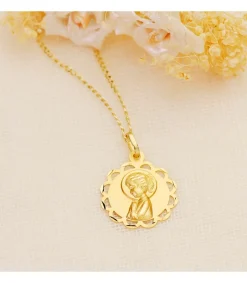 Medalla Oro 18K Virgen Niña Orla 19Mm<Alda Joyeros Best