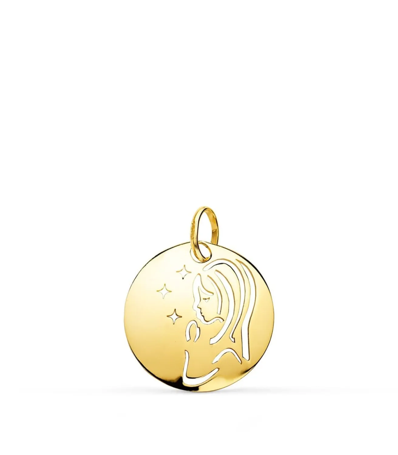 Medalla Oro 9K Virgen Niña 15 Mm<Alda Joyeros Clearance
