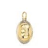 Medalla Oval Brillo Y Mate Oro 18K Virgen Niña 18Mm<Alda Joyeros Clearance