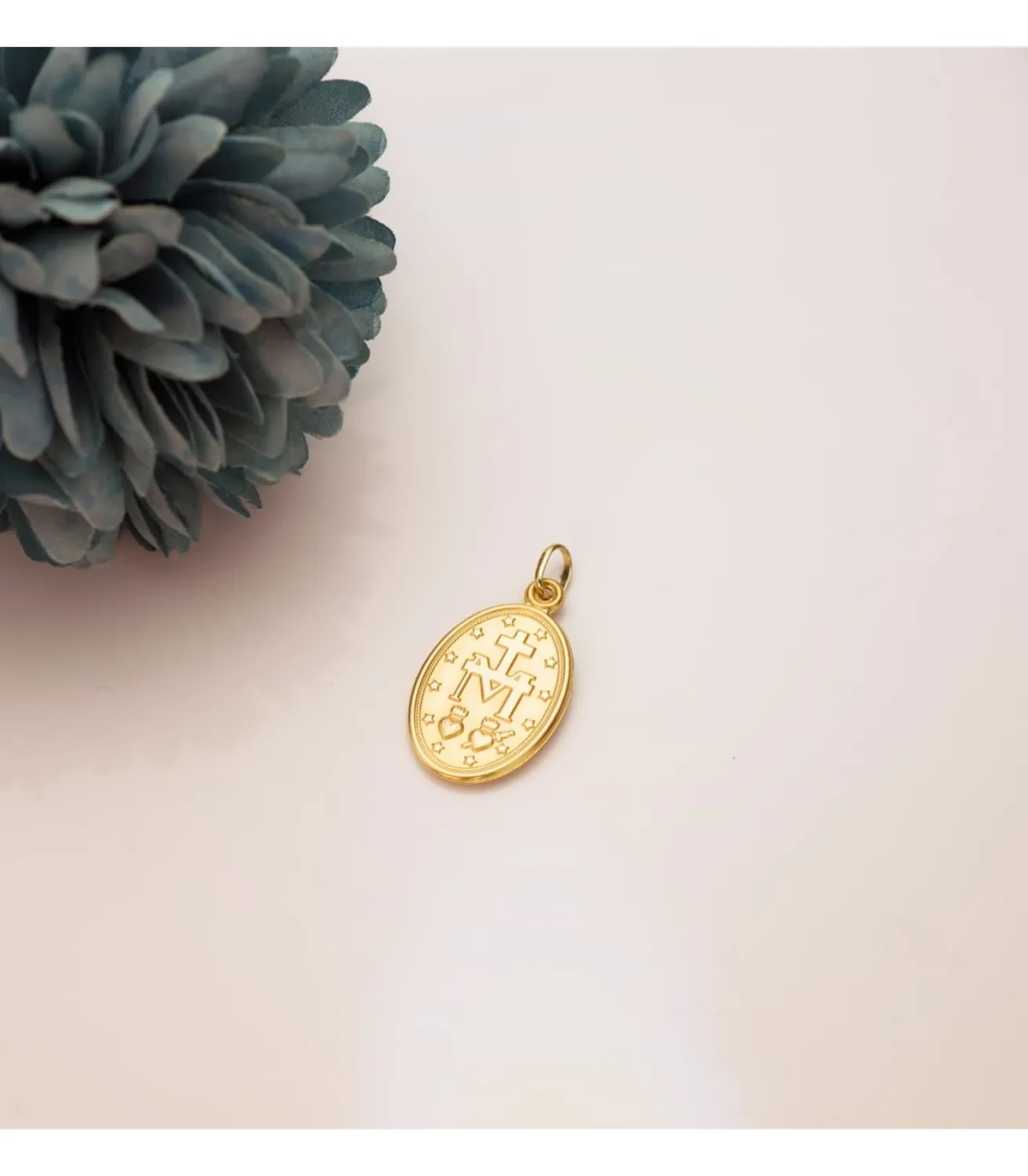 Medalla Oval Virgen Milagrosa Oro 18K 20Mm<Alda Joyeros Clearance