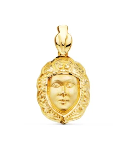 Medalla Rostro Virgen Del Rocio Oro 18K 26Mm<Alda Joyeros Discount