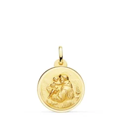 Medalla San Antonio Oro 18K 20Mm Bisel<Alda Joyeros Fashion