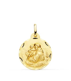 Medalla San Antonio Oro 18K 20Mm Tallada<Alda Joyeros Store