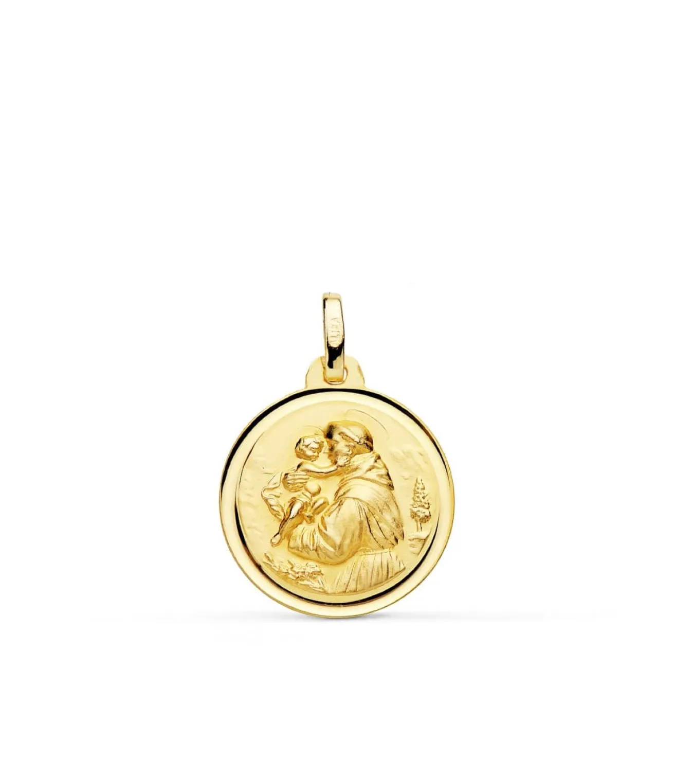 Medalla San Antonio Oro 18K 18Mm Bisel<Alda Joyeros Store