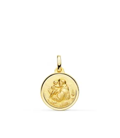 Medalla San Antonio Oro 18K 16Mm Bisel<Alda Joyeros Best