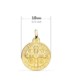 Medalla San Benito 18 Ktes 18Mm<Alda Joyeros Discount