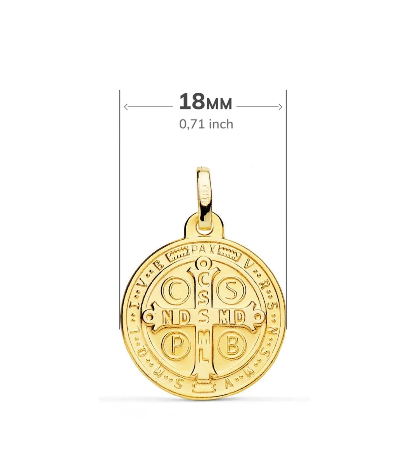 Medalla San Benito 18 Ktes 18Mm<Alda Joyeros Discount