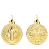 Medalla San Benito Monje Oro 18K 20Mm<Alda Joyeros Fashion