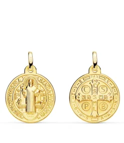 Medalla San Benito Monje Oro 18K 18Mm<Alda Joyeros Fashion