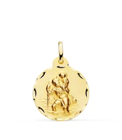 Medalla San Cristóbal Oro 18K 20Mm Tallada<Alda Joyeros New